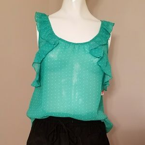 Sheer Ruffle Tank